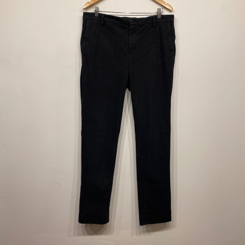 Frank And Oak Mens Slim Chino Office Work Trousers Black Charcoal‎ Size 34
